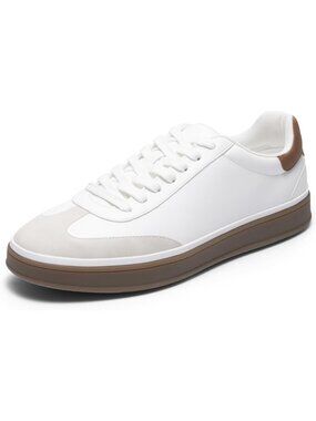 Men's White Faux Suede Rubber Casual Comfortable Business Fashion Sneakers